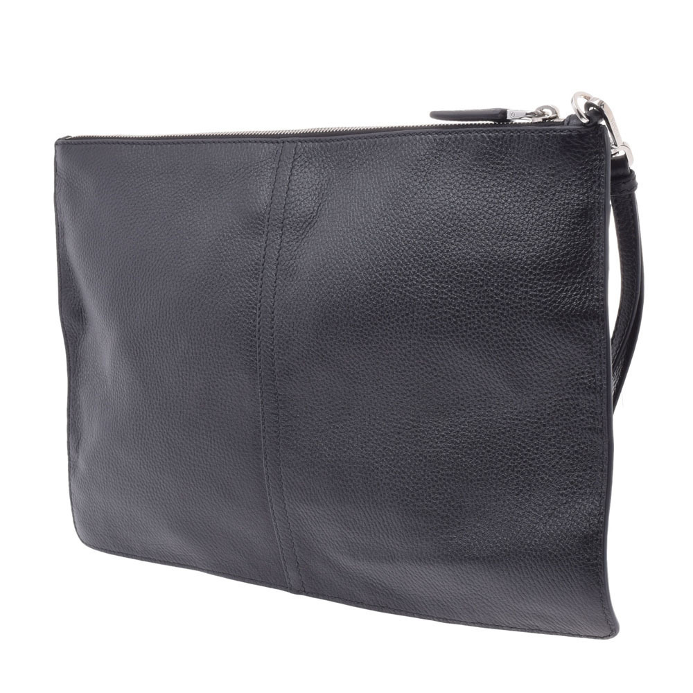 Prada Bag Clutch Black Calfskin Black